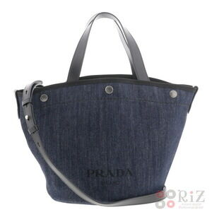 PRADA Denim Tote Bag Indigo Blue